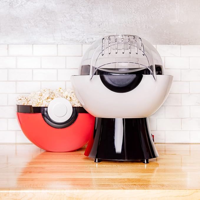 Uncanny Brands Pokemon Poke ball Popcorn Maker- Pokemon Kitchen Appliance