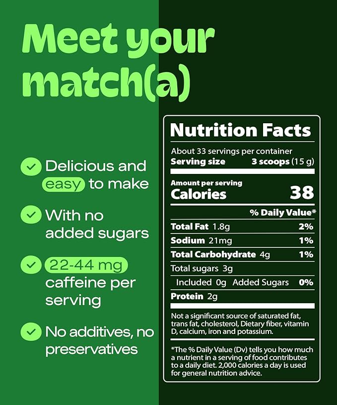 MatchaDNA Matcha Latte – Sweet Matcha Latte Powder with Milk, No Sugar Added – Green Tea Lattes Mix for Hot or Iced Drinks – Organic Macha Tea, Antioxidant Rich, Smooth Energy Boost (17.6 oz Pouch)