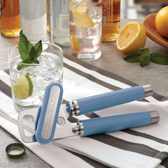 KitchenAid Gourmet Multifunction Can Opener/Bottle Opener, 8.36-Inch, Blue Velvet