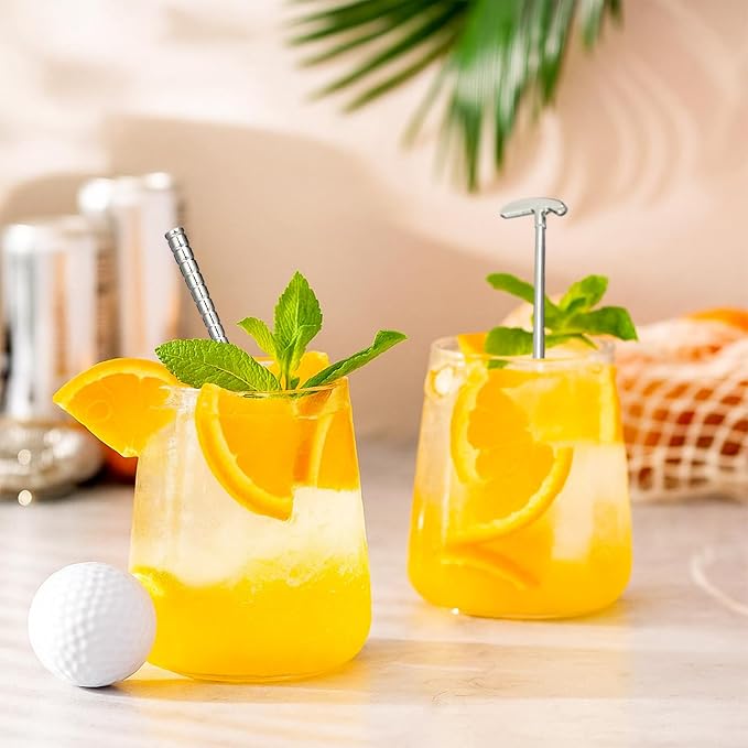 Teenyyou 20 Metal Golf Cocktail Stirrer Reusable Cocktail Beverage Stirrer - Image 3