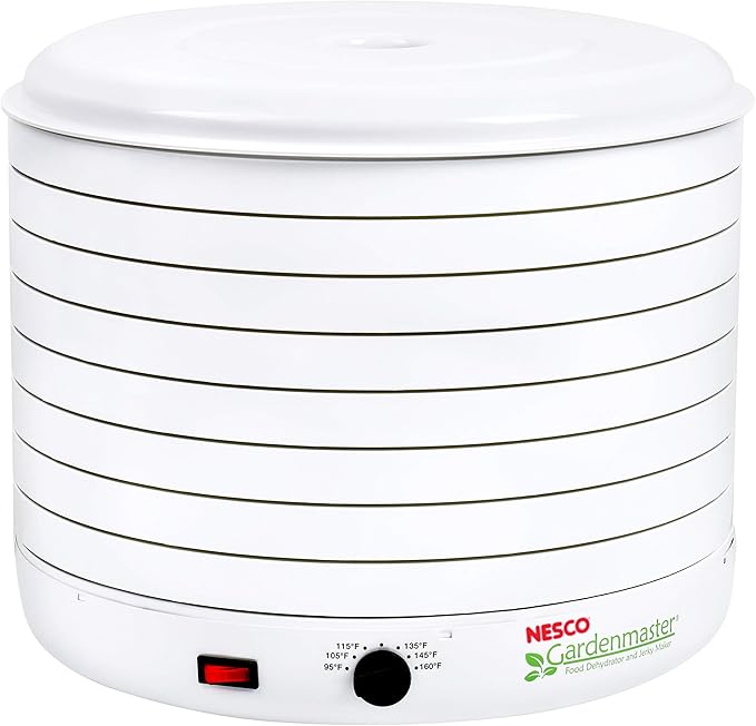 Nesco FD-1018A Gardenmaster Pro Food Dehydrator, for Beef Jerky, Fruit, Herbs, and Snacks, 8 Trays, White