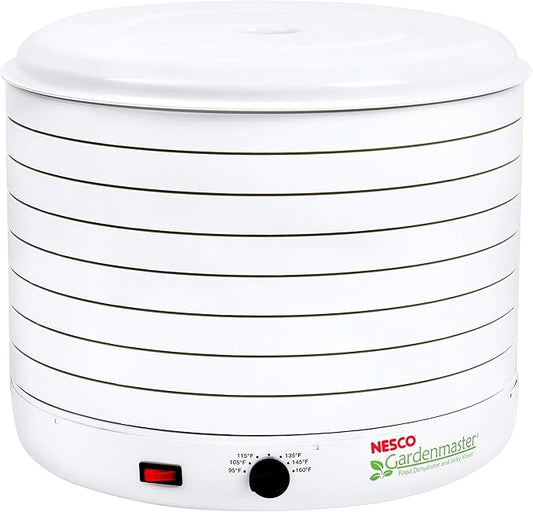 Nesco FD-1018A Gardenmaster Pro Food Dehydrator, for Beef Jerky, Fruit, Herbs, and Snacks, 8 Trays, White
