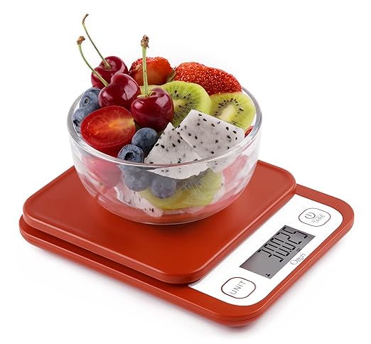 Ozeri Garden and Kitchen Scale II, with 0.1 g (0.005 oz) 420 Variable Graduation Technology, Burnt Ochre