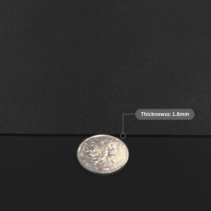 Leather Table Cover,1.8mm Thick,42x42 Inch Table Protector,Table Protector for Dining Room Table,Dining Table Cover,Table Cover Protector,Dining Table Protector(Black+Black,42x42)