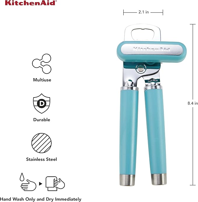 KitchenAid Gourmet Multifunction Can Opener/Bottle Opener, 8.36-Inch, Aqua Sky (Pack of 12)