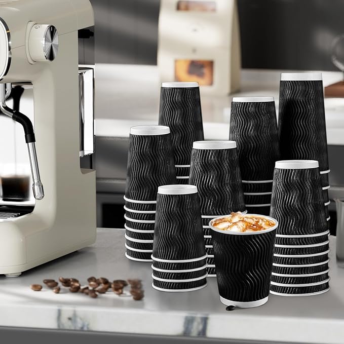 Lamosi 12 oz Disposable Coffee Cups - Image 6