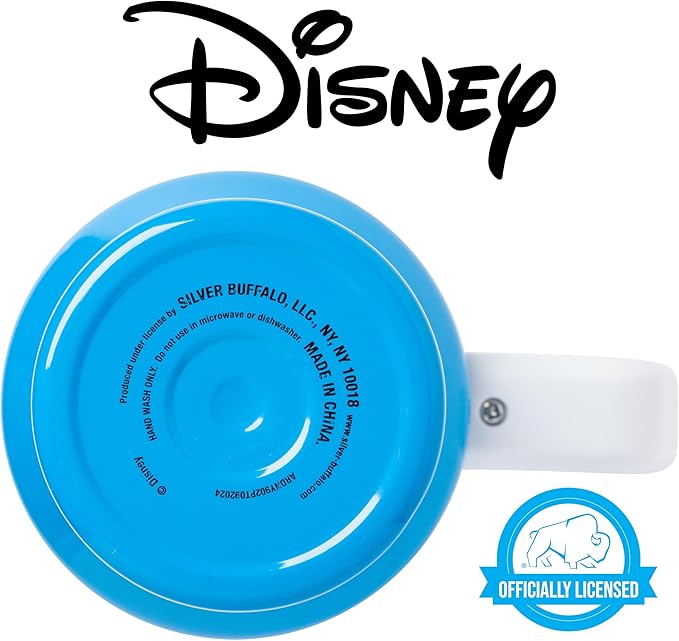 Silver Buffalo Disney Mickey and Friends Featuring Daisy, Donald Duck, Goofy, Pluto, Minnie Decals Stainless Steel Tumbler with Handle, Straw, and Straw Cap, Fits in Standard Cup Holder, 40 Ounces