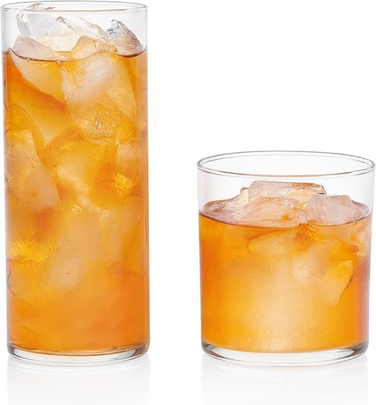 Libbey Miles 16 Piece Tumbler and Rocks Glass Set
