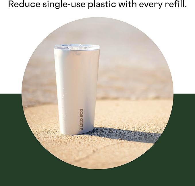 Corkcicle Classic Tumbler - Insulated Stainless Steel Travel Cup - Cold & Hot Drinks - Reusable - Durable - Spill Proof Lid - Non-Slip Silicone Base - Easy Grip - BPA Free - 24 oz - Woodland Camo