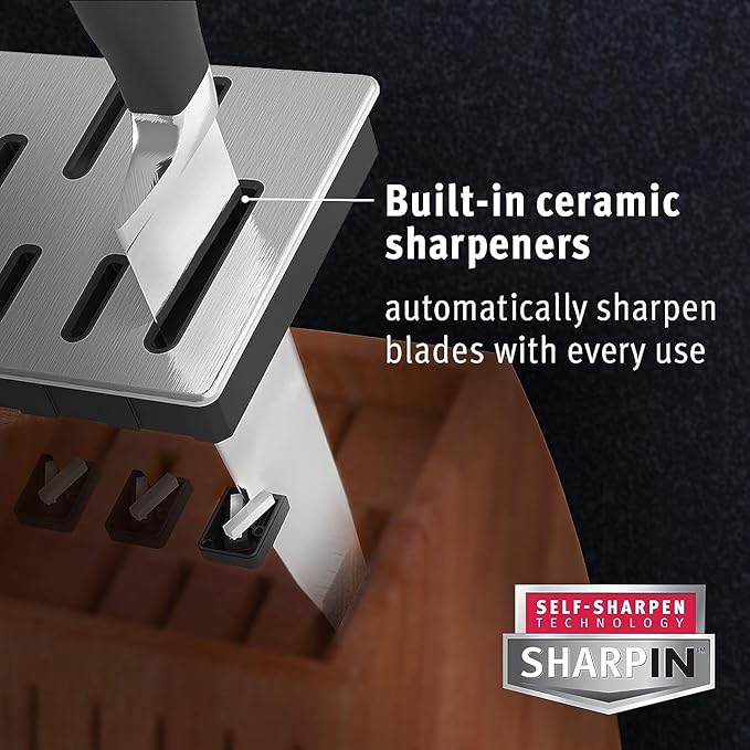 Calphalon Classic Self-Sharpening Cutlery Knife Block Set with SharpIN Technology, 15 piece