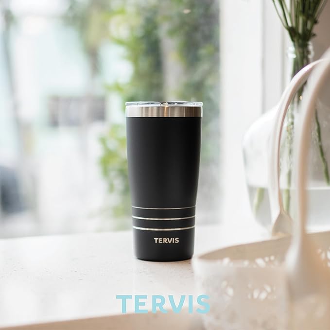 Tervis Traveler Kelly Ventura - Floral Collection Triple Insulated Tumbler Travel Cup Keeps Drinks Cold & Hot, 20oz - Stainless Steel, Heather Rose