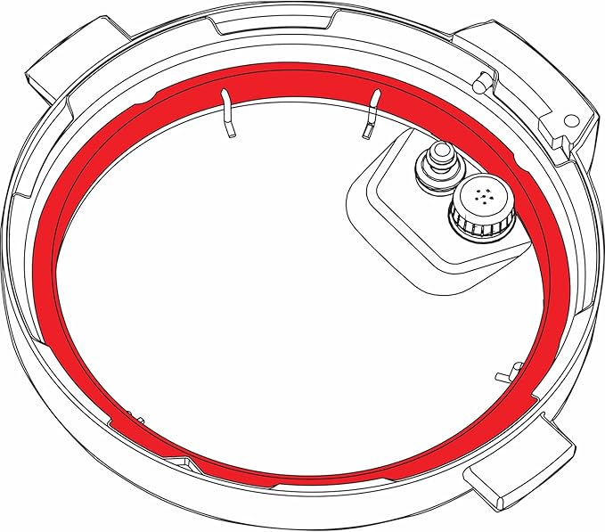 Instant Pot Sealing Ring Mini 3-Qt, Inner Pot Seal Ring, Electric Pressure Cooker Accessories, Non-Toxic, BPA-Free, Replacement Parts, Red/Blue, 2 Count (Pack of 1)
