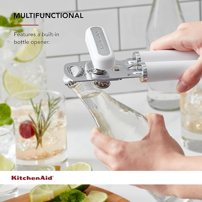 KitchenAid Gourmet Multifunction Can Opener/Bottle Opener, One Size, White