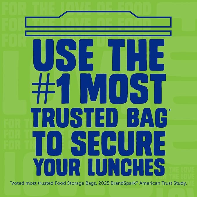 Ziploc XL Sandwich and Snack Bags with EasyGuide Texture, Plastic Storage Bags with Grip 'n Seal Technology, 30 Bags Total