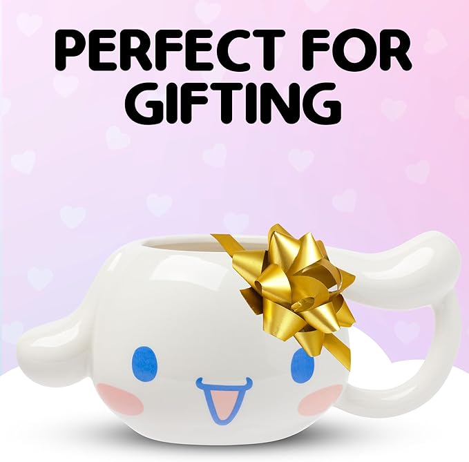 Silver Buffalo Sanrio Hello Kitty and Friends Cinnamoroll Ceramic 3D Sculpted Mug, 20 Ounces