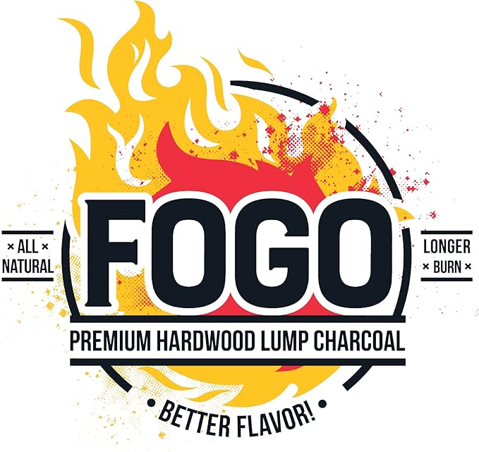FOGO Super Premium Hardwood Lump Charcoal, Natural, Large Sized Lump Charcoal for Grilling and Smoking, Restaurant Quality, 35 Pound Bag, 2-Pack