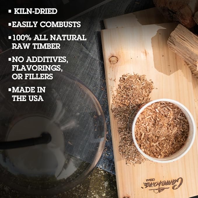 Camerons All Natural Extra Fine Bourbon Oak BBQ Wood Chips for Smokers (1 Pint, 0.47L) Kiln Dried Wood Sawdust Shavings for Cocktail Smoking Guns, Stovetop Smokers, Smoke Boxes-Barbecue Grilling Gifts