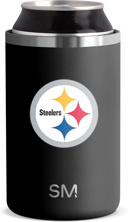 Simple Modern Officially Licensed NFL Pittsburgh Steelers Gifts for Men, Women, Dads, Fathers Day | Insulated Ranger Can Cooler for Standard 12oz Cans - Beer, Seltzer, and Soda