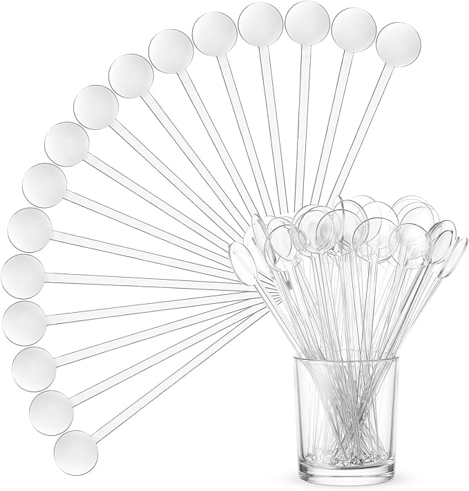360 Pack 7 Inch Plastic Swizzle Sticks, Transparent Disposable Cocktail Stirrers by Unknown