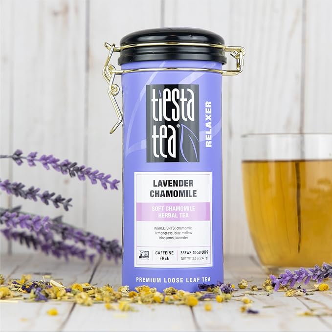 Tiesta Tea - Tea Tin Gift Box, Loose Leaf, High to Non Caffeinated Variety Pack, Make Hot & Iced, 3 Tins of Assorted Blends, Passion Berry Jolt, Fruity Paradise and Lavender Chamomile
