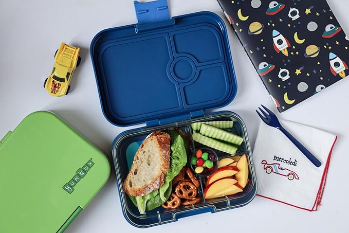 Yumbox Panino Leakproof Bento Lunch Box Container for Kids & Adults (Surf Blue Shark)