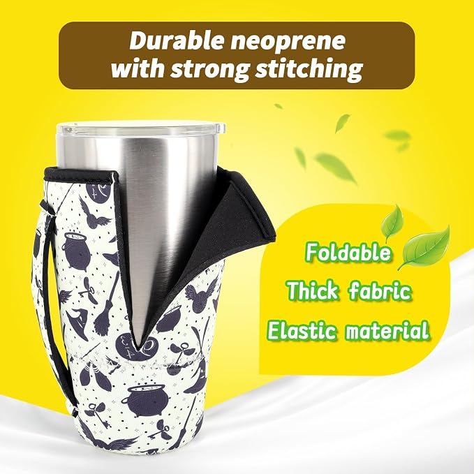 3 Pack Iced Coffee sleeve Insulated Neoprene Cup Sleeves - Image 4