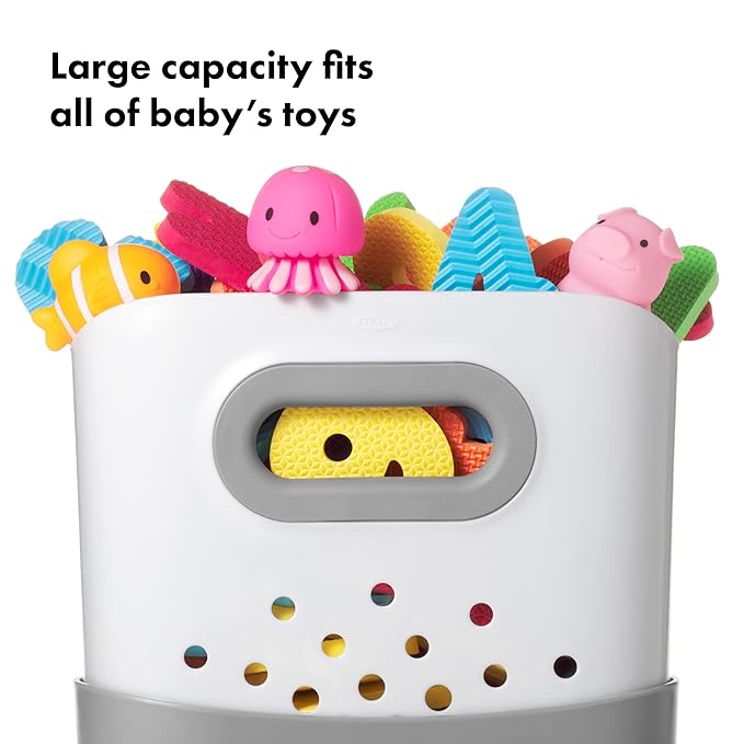 OXO Tot Stand Up Bath Toy Storage – Gray (Pack of 2)