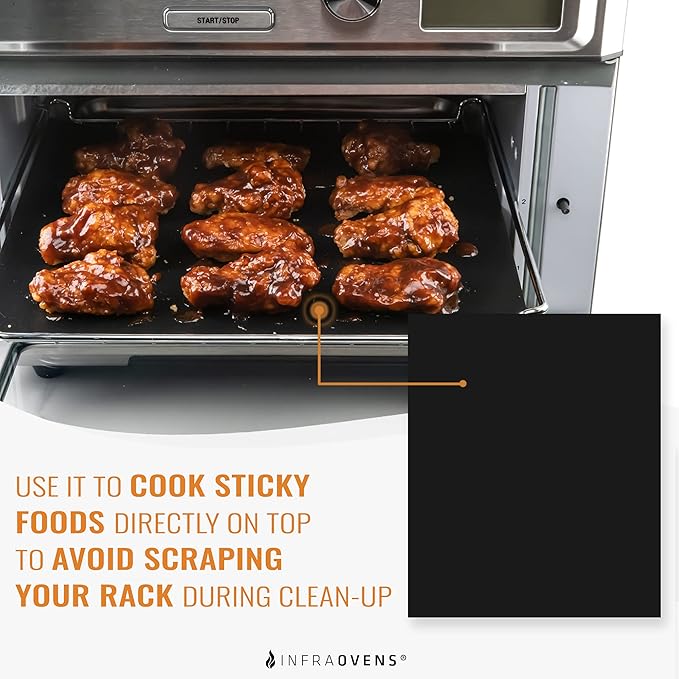 Reusable Liners for Toaster Oven Air Fryer 10 x 12 Accessories Compatible with Cuisinart, Ninja, Kitchenaid, Kalorik + More, Easy Clean Replacement for Parchment Paper Liners for Countertop Oven