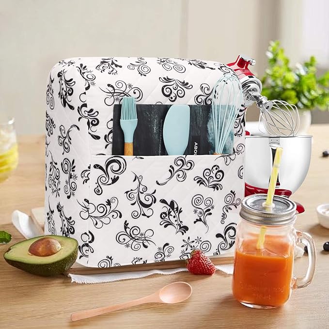 Kitchen Aid Mixer Cover,Kitchen Stand Mixer Cover Compatible With 5-8 Quart Kitchenaid Hamilton Mixers,Kitchen Aid Covers for Stand Mixer With Pockets,Kitchen Aid Mixer Assecories