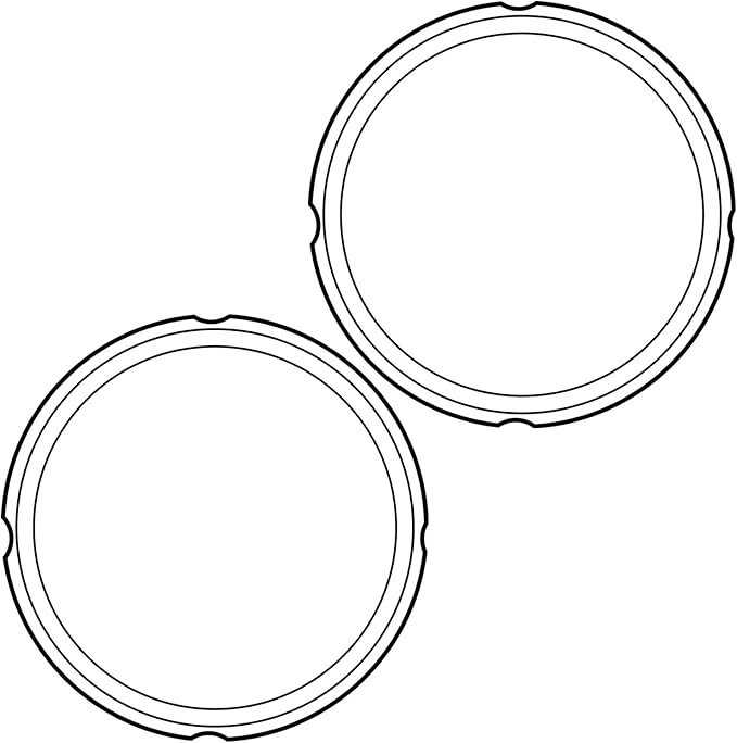 Instant Pot 2-Pack Sealing Ring 8-Qt, Inner Pot Seal Ring, Electric Pressure Cooker Accessories, Non-Toxic, BPA-Free, Replacement Parts, Clear