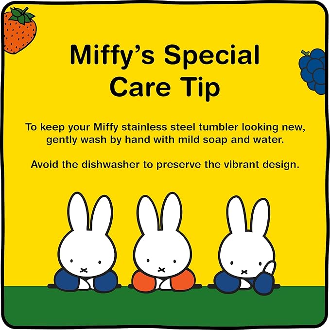 Dragon Glassware | Miffy 24 oz Vacuum Insulated Tumbler with Lid and Straw - Tumbler Cup with 2 Straws - Stainless Steel Tumbler with Straw Topper for Water, Iced Tea - Stripes