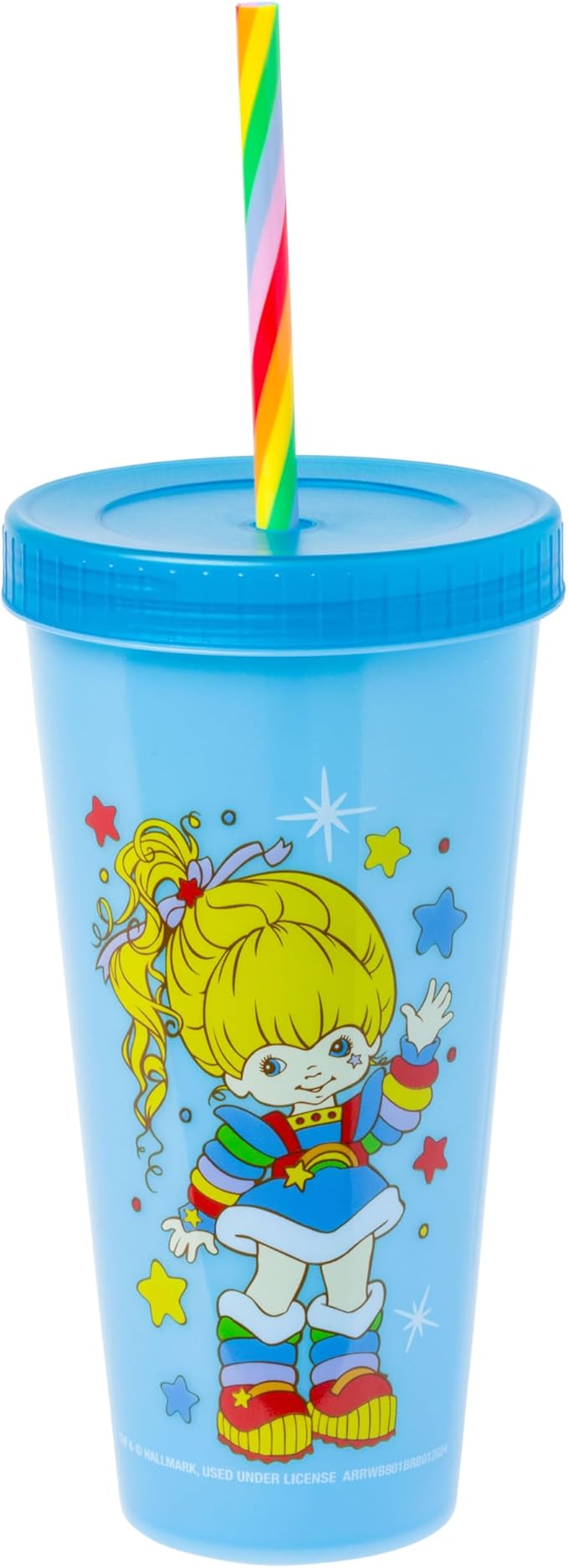 Silver Buffalo Rainbow Brite 4 pack Color Change Plastic Tumbler Set Featuring Rainbow Brite, Patty O’Green, La La Orange, and Shy Violet, 24 Ounces