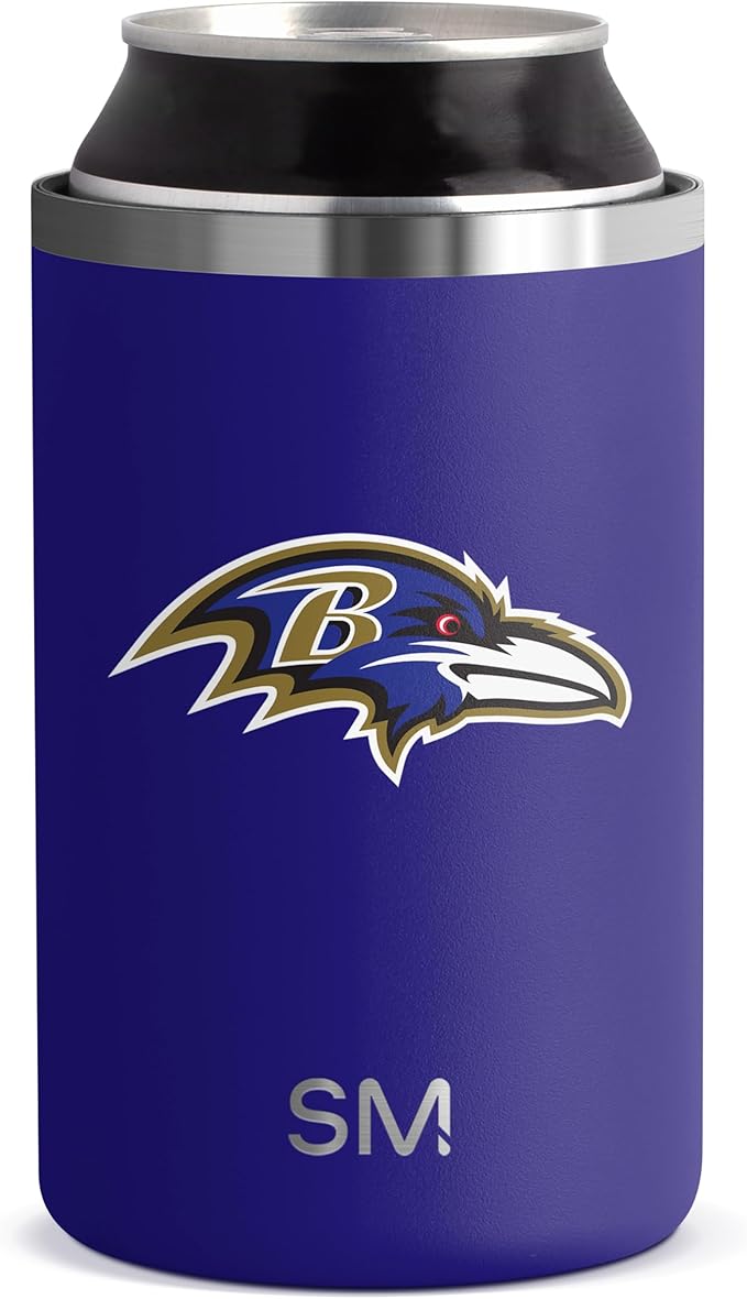 Simple Modern Officially Licensed NFL Baltimore Ravens Gifts for Men, Women, Dads, Fathers Day | Insulated Ranger Can Cooler for Standard 12oz Cans - Beer, Seltzer, and Soda