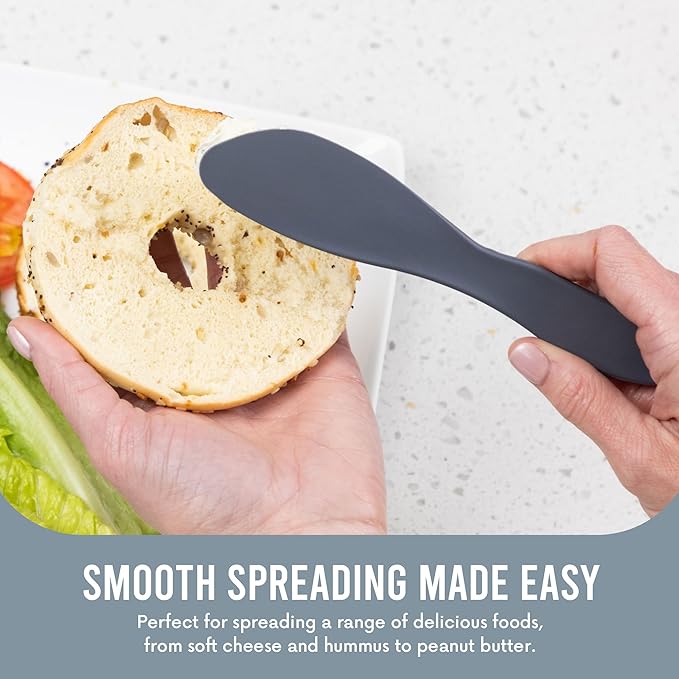 LINDEN SWEDEN Multi Purpose Spreaders | Versatile Butter Knife for Soft Cheese or Frosting | Safe for Kids | BPA-Free and Dishwasher-Safe | Set of 2 Spreaders Each | Made in Sweden | White