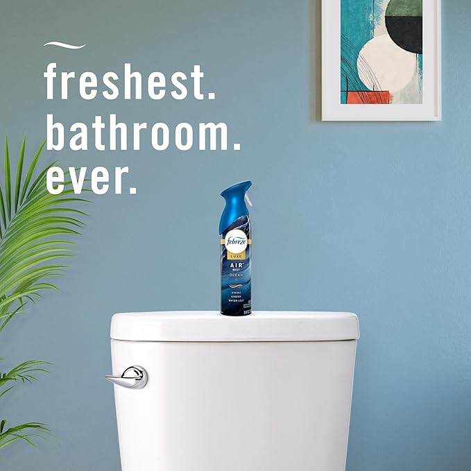 Febreze Air Mist Air Freshener Spray, Odor-Fighting Room Spray, Air Fresheners for Home and Bathroom and Kitchen, Aerosol Can, Ocean Scent, 8.8oz, 1 Count