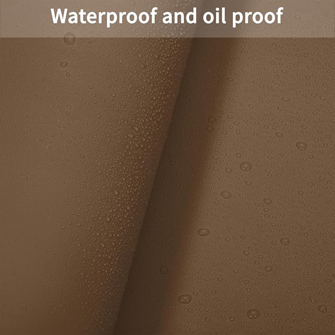 Leather Table Cover,1.8mm Thick,17x72 Inch Desk Cover,Dresser Cover Top,Dresser Protector Top,Dresser Cover,End Table Cover.(Mud Color+Champagne Gold,17x72)
