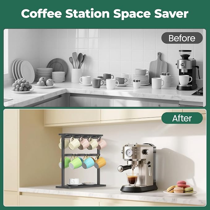 EsLuker.ly Coffee Mug Holder Cup Tree Rack - Image 7