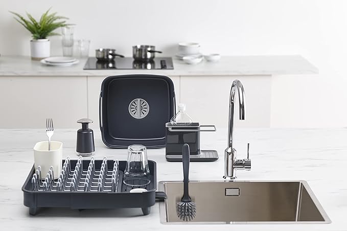 Joseph Joseph Sink Caddy Kitchen Sink Organizer Sponge Holder Dishwasher-Safe, Regular, Gray