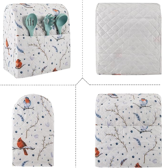 Kitchen Aid Mixer Cover Compatible with 6-8 Quarts Kitchen Aid/Hamilton Stand Mixer/Tilt Head & Bowl Lift Model,Flower Print Mixer Cover Pioneer Woman Kitchen Accessories,Kitchen Aid Mixer Accessories