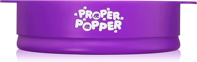 The Original Proper Popper Microwave Popcorn Popper, Silicone Popcorn Maker, Collapsible Bowl BPA Free & Dishwasher Safe - (Purple)