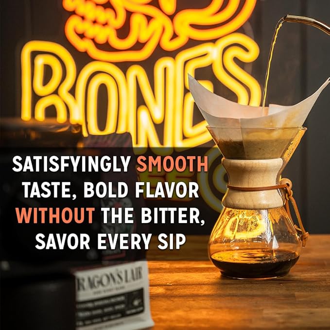 Bones Coffee Company Flavored Coffee Bones Cups Salty Siren Caramel Chocolate | 12ct Single-Serve Coffee Pods Compatible with Keurig 1.0 & 2.0 Keurig Coffee Maker