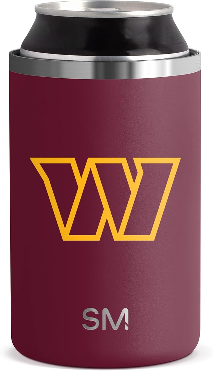 Simple Modern Officially Licensed NFL Washington Commanders Gifts for Men, Women, Dads, Fathers Day | Insulated Ranger Can Cooler for Standard 12oz Cans - Beer, Seltzer, and Soda