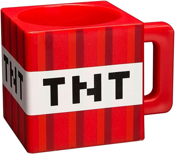 Minecraft 889343021824 Block Mug, 290 ml, Plastic, Multi-Coloured