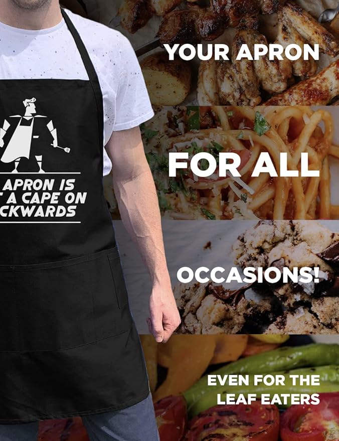 ApronMen - Funny Apron For Men - BBQ Gifts for Men & Unique Gifts for Fathers - Mens Aprons for Grilling