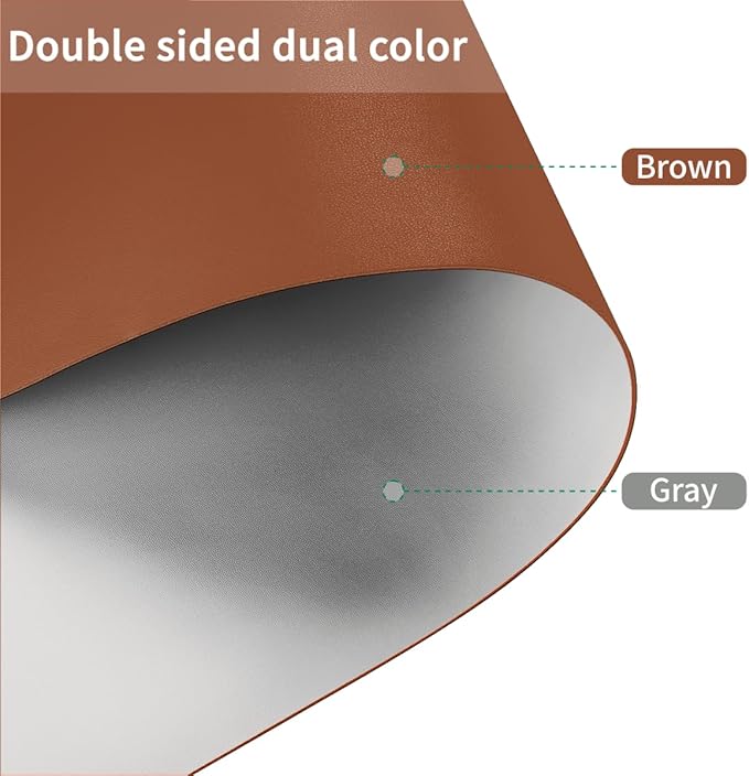 Dresser Top Protector - 16x36 Inch Waterproof Anti Overflow Can Cover Up Defects Protect The Surface of Furniture from Scratches Can Be Used for Dresser Bedside Table(Brown+Gray 16x36)