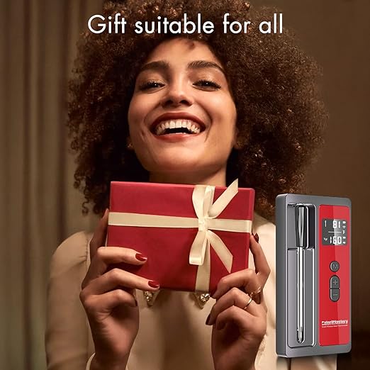 Wireless Smart Bluetooth Meat Thermometer Digital for BBQ, Grill, Oven, Smoker, 500ft Range Cooking Thermometer with Ultra-Thin Wireless Meat Probe, Perfect for Steak, Chicken, Turkey