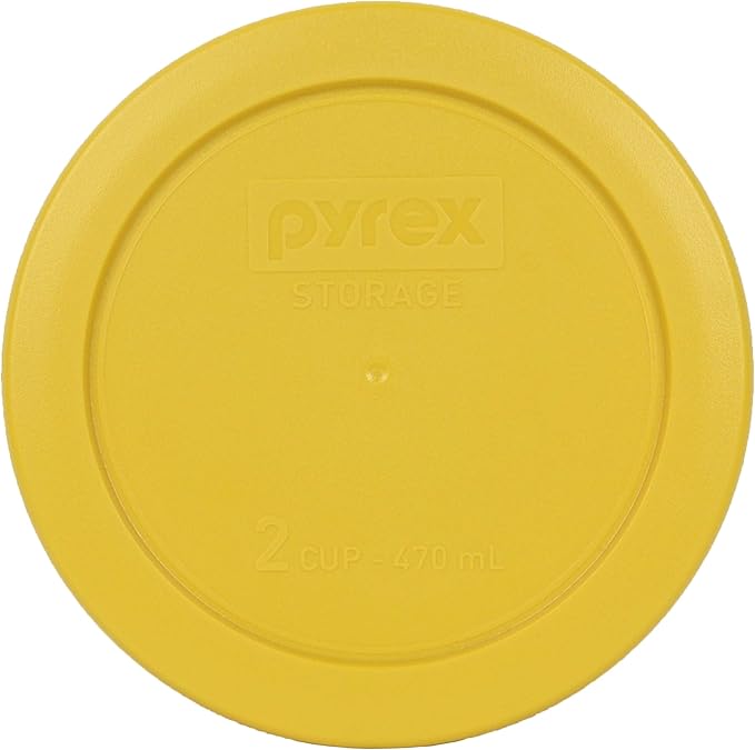 Pyrex 7200-PC 2-Cup Butter Yellow Food Storage Replacement Lid - Made in USA