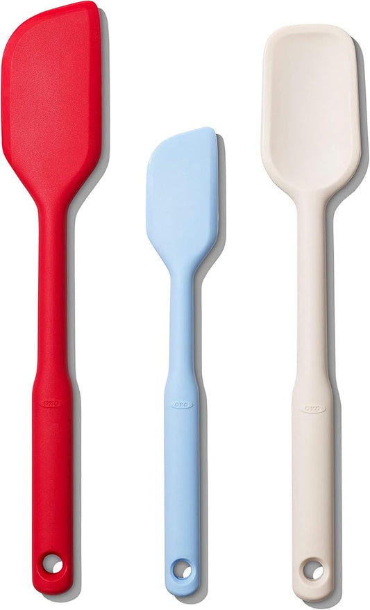 OXO Good Grips 3 Piece Silicone Spatula Set, One Size, Multi, Multicolor