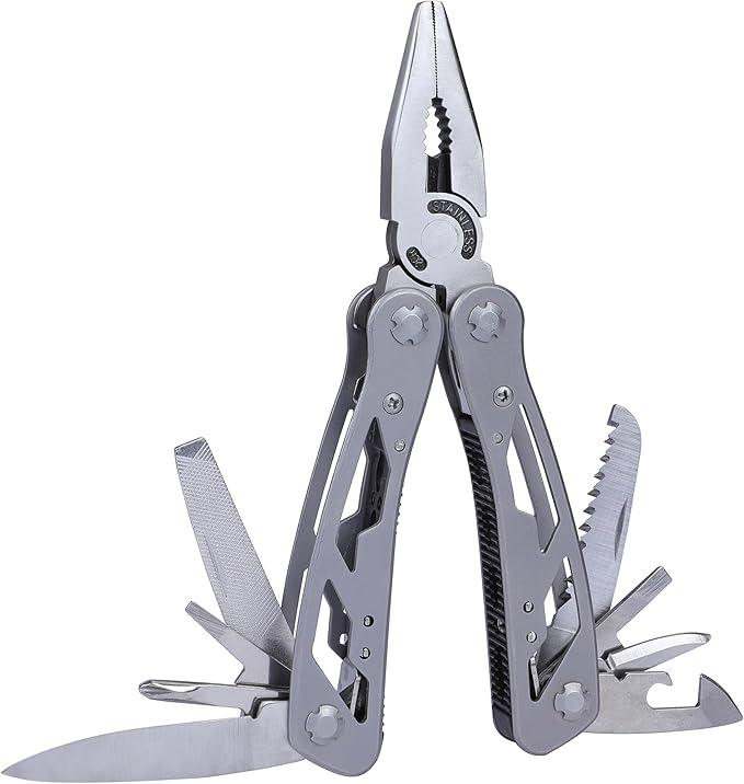 STANLEY Multitool, 12-in-1, Stainless Steel, Black Pouch (84-519K)