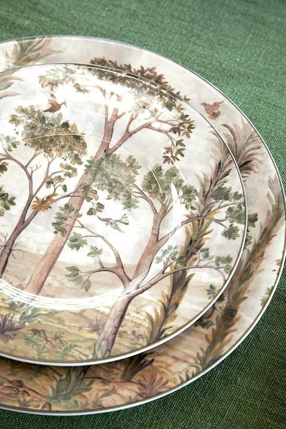 Spode Kit Kemp 11" Tall Trees Dinner Plate | Enchanted Forest Design | Stylish Table Setting | Porcelain | Dishwasher and Microwave Safe | Ideal for Pasta, Meat, Vegetables | Home & Gathering Use